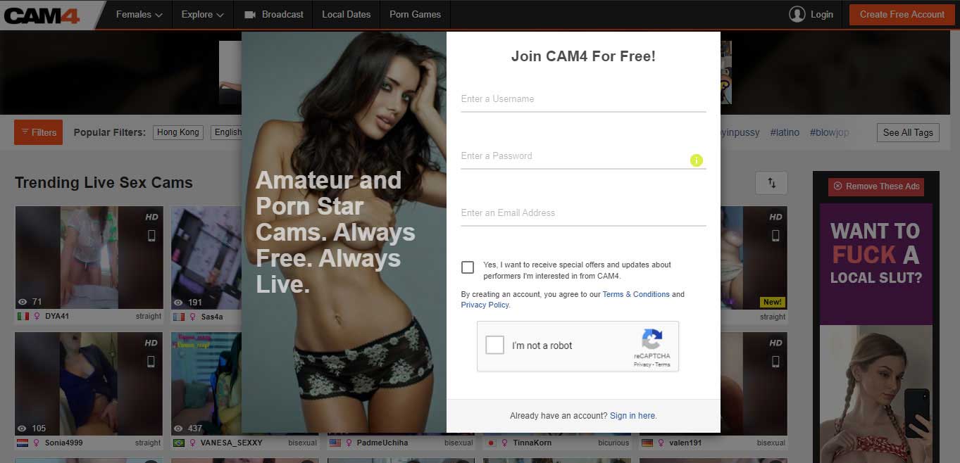 1363px x 658px - Cam4 Review - Adult Webcam FAQ